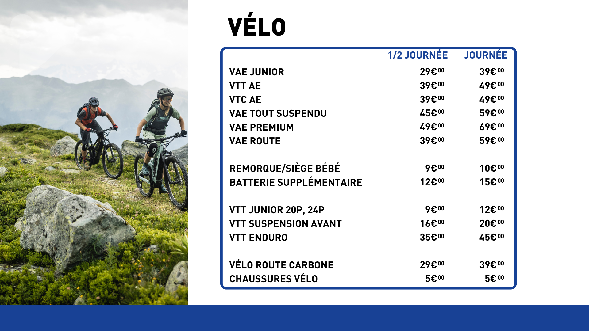 prix location vélo briançon